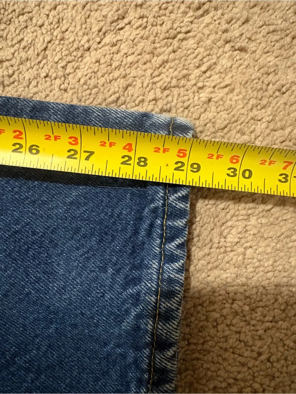 L.L. Bean Men's Heavyweight  Flannel Lined Cotton Outdoor Blue Jeans